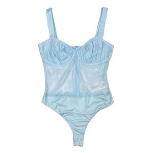 Danielle Bernstein Blue Lace Bodysuit - Size 4